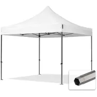 TOOLPORT 3x3 m snabbtält PVC, stål Premium, vit