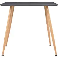 vidaXL Matbord grå och ek 80,5x80,5x73 cm MDF