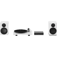 Pro-Ject Colourful Audio System E, Remdriven skivtallrik, Svart, Vit, Metall, 33,45,78 RPM, 33,45,78 RPM, 21,9 cm