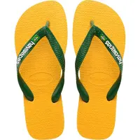 Havaianas - Sandaler och flip-flops - Brasil Logo Pop Yellow för Unisex - Storlek 45 - 46 - Gul