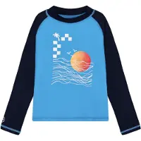 Color Kids Kids' T-Shirt L/S With Chest Print Azure Blue