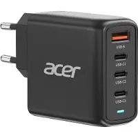 Acer - Batteriladdare - GaN - AC 100/240 V - 100 Watt - utgångskontakter: 4 - svart
