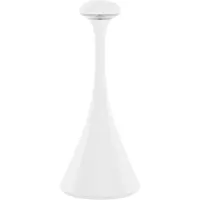 Sigor Uppladdningsbar LED-bordslampa Nudrop mini, snövit, IP54, dimbar, Vitt / opal, Vardagsrum / matsal, Aluminium / grå / zink