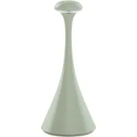 Sigor LED-uppladdningsbar bordslampa Nudrop mini, salvia grön, IP54, dimbar, Grön, Vardagsrum / matsal, Aluminium / grå / zink