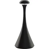 Sigor LED-uppladdningsbar bordslampa Nudrop mini, svart, IP54, dimbar, Svart, Vardagsrum / matsal, Aluminium / grå / zink