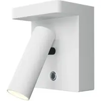 Maytoni LED vägglampa Aron, dimbar, Vitt / opal, Sovrum, Aluminium / grå / zink, LED-vägglampa, vägglampa inomhus
