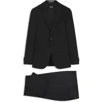BOSS Two-piece suit in a melange stretch-wool blend