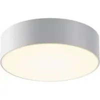 Maytoni LED-utomhustaklampa Zon, vit, Ø 22 cm, 3 000 K, metall Zon, Vitt / opal, Aluminium / grå / zink, Modern, LED-taklampor