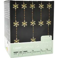 Koopman International Julljus Koopman julljus gardin/ljusridå 120×120 cm 232 LED, varmvit platta med snöflingor