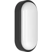 MEGATRON Vägglampa utomhus Zella Neo XL, dimbar, Svart, Hall, Syntetmaterial, Utomhusvägglampa