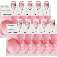 Mediheal Collagen Essential Sheet Mask Core Firming 10 st. 98 % veganskt kollagen fr uppstramande elasticitet och frbttring av hudens tthet.