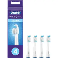 Oral-B Pulsonic Clean - Extra tandborsthuvud - till tandborste - vit (paket om 4) - för Pulsonic 9565, 9585, 9595