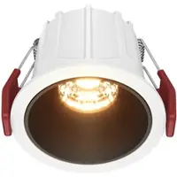 Maytoni inbyggnadslampa Alfa, svart/vit, Ø 6,5 cm, 10 W, 36° Alfa, Svart, Hall, Aluminium / grå / zink