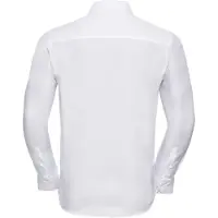 Russell Europe Russell Collection Mens Ultimate Tailored Långärmad Skjorta (Vit)