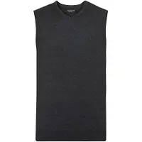 Russell athletic Russell Collection Mens V-Neck Sleevless Knitted Pullover Top / Jumper (Charcoal Marl)
