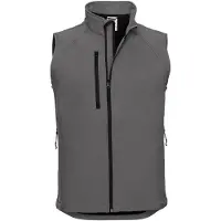 Russell Mens 3 Layer Soft Shell Gilet Jacket (Titanium)