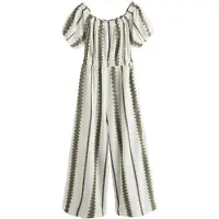 Next Jumpsuit kräm / khaki / svart