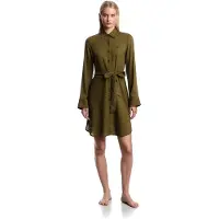 Emporio Armani för kvinnor. EW000817_AF20252 Strandklänning grön (S), Casual, Viskos, Lång ärm