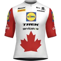 Santini Lidl Trek Canadian National Champion 2026 Korta ärmar Cykeltröja