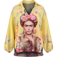 Key Largo Blus 'GALLERY' beige / gul / grå / rosa
