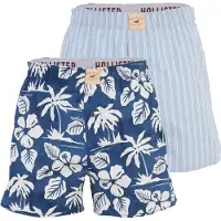 Hollister Boxershorts marinblå / ljusblå / vit