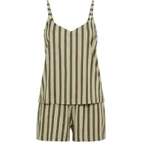 LASCANA Kort pyjamas guld / oliv / pastellgrön