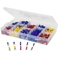 TRU COMPONENTS 731306 klämförbindningsstycken sortiment 0,50-2,50 mm² blå/gul/röd 1000 st
