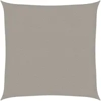 vidaXL Solsegel 160 g/m² fyrkantig ljusgrå 2,5x2,5 m HDPE