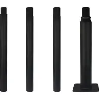 Signal Construct Belysningsstolpe, prefabricerad, 4 m, svart
