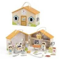 Viga Toys Djurklinik i trä Veterinärsjukhus