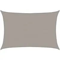 vidaXL Solsegel 160 g/m² rektangulär ljusgrå 4x5 m HDPE