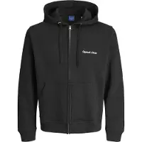 Jack & Jones Sweatjacka 'JORNorrebro' svart / vit