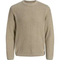 Jack & Jones Tröjor JJEDOVER KNIT CREW NECK man - Beige - EU L