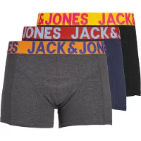 Jack & Jones Boxershorts 'JACCrazy' mörkblå / antracit / orange / svart