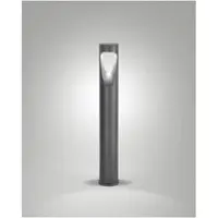 FABAS LUCE LED pollare Teo, Svart, Aluminium / grå / zink, Modern, LED-utomhuslampa