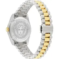 Versace Lyxig Kvartsarmbandsur VEOE00425 Guld Rostfritt Stål Analog silver/gyllene