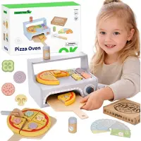 Tooky Toy pizzeria i trä för pizzatilbehör
