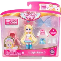 Royale High 3 Light Fairy Fashion Doll - 1 Figur med 9 modetillbehr - Virtuell artikelkod ingr - Serie 2 - lder 5+