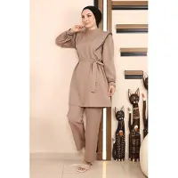 Turkishsouq Stripe Detailed Kostym Mink