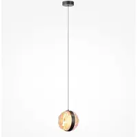 Maytoni Glas pendellampa Misterio, dimbar, Svart, Vardagsrum / matsal, Metall, Pendellampa