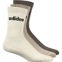 Adidas Sportsockor 'Linear Crew Cushioned 3 Pairs' kräm / choklad / umbra