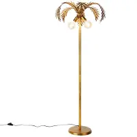 QAZQA Vintage golvlampa guld 156 cm 2-ljus - Botanica