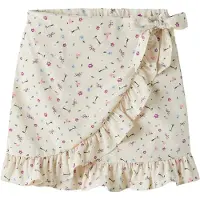 Name it Kjol - NkfVinaya - Mandelmjölk/Söta blommor - - 7 år (122) - Kjol