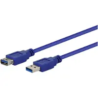 Gembird CCP-USB3-AMAF-10 - USB-förlängningskabel - USB typ A (hona) till USB typ A (hane) - 3 m - formpressad - blå