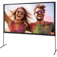 Vevor Projektorduk med stativ, 120 tum 16:9 4K 1080 HD utomhusfilmduk med stativ, skrynkelfri projektorduk med stångfötter och bärväska, för hemmabio, filmkväll på bakgården