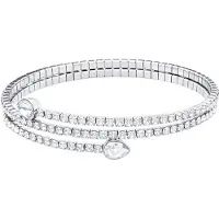 Swarovski Twisty Series Päronskuret Ultra Sparkling Wrap Crystal Armband Damarmband Silver 5528443 Silver,M