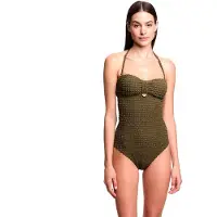 Emporio Armani för kvinnor. EW003297_AF20247 Olivia grön baddräkt (M), Strandkläder, Polyester