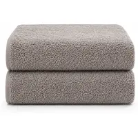 Nordisk tekstil Bomullshanddukar - 100% bomull - Badhanddukar 70x140 cm - 2-pack - Ljusgrå