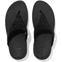 FitFlop för kvinnor. EC5-090 Sandaler Lulu Crystal svart (37), 3 till 5 cm, Ingen, Casual