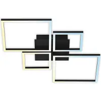 Briloner LED taklampa Frame, dimbar, Svart, Vardagsrum / matsal, Metall, Modern, LED-taklampa